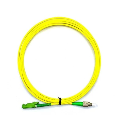 E2000/APC سے FC/APC سنگل موڈ فائبر پیچ کیبل، G.657.A2، LSZH پیلا، 3.0mm، 4m